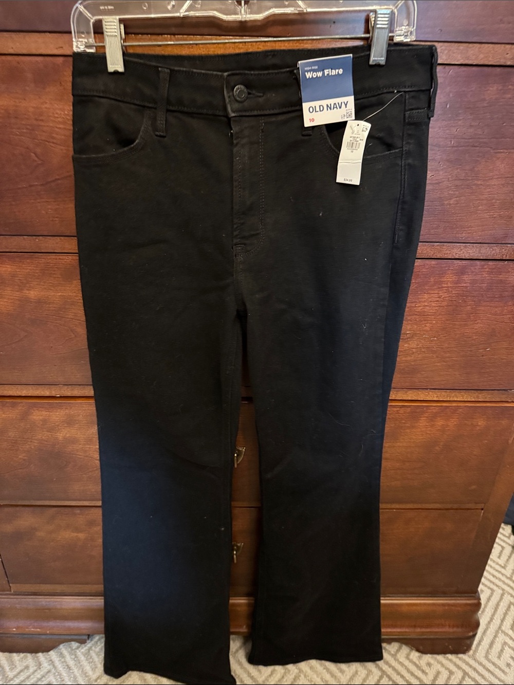 High rise flare denim